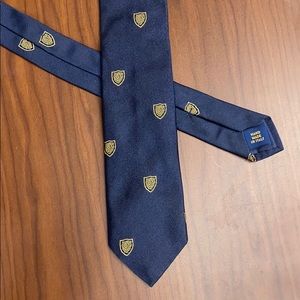 Polo crest medallion private school tie